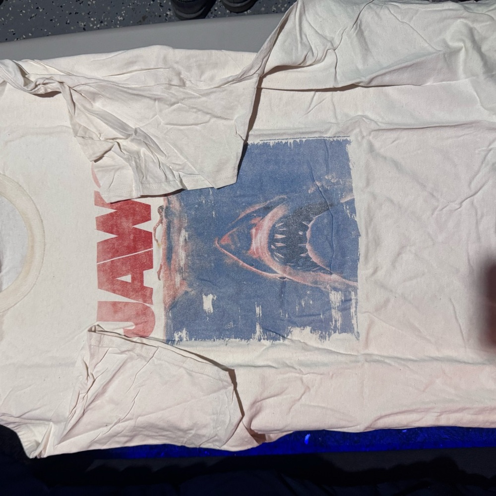 Gildan Cream Shark Graphic Tee
